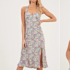 ASTR the Label Cross Back Ruffle Strap Dress